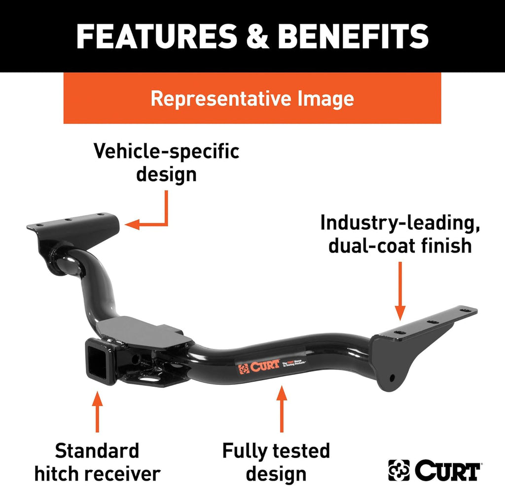 Class 3 Trailer Hitch, 2-Inch Receiver, Black B39100