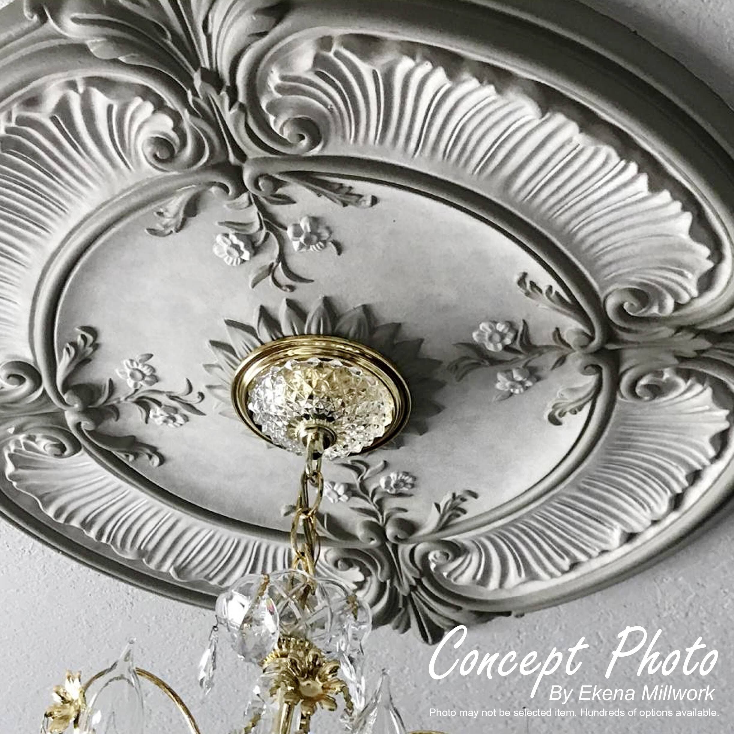 Black Pearl Spring Leaf Ceiling Medallion K17150