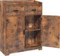 Rustic Brown Storage Cabinet with 2 Doors & Drawers K218