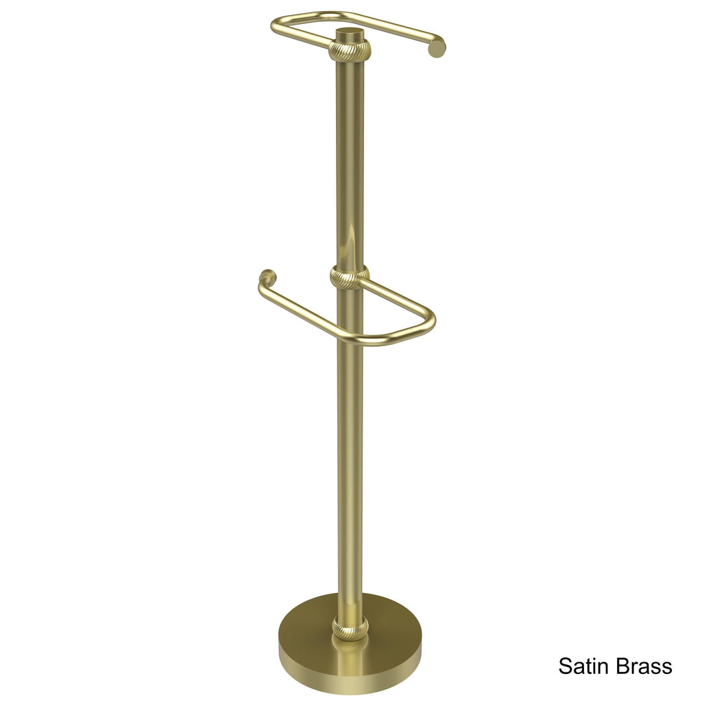 Satin Brass Free Standing Toilet Tissue Stand U206