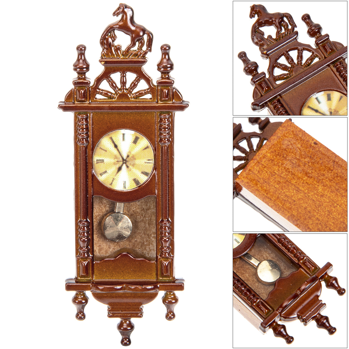 Metal Dollhouse Hanging Clock Toy Doll Furniture E4207