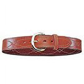 Tan Basketweave Belt with Brass Buckle I62247