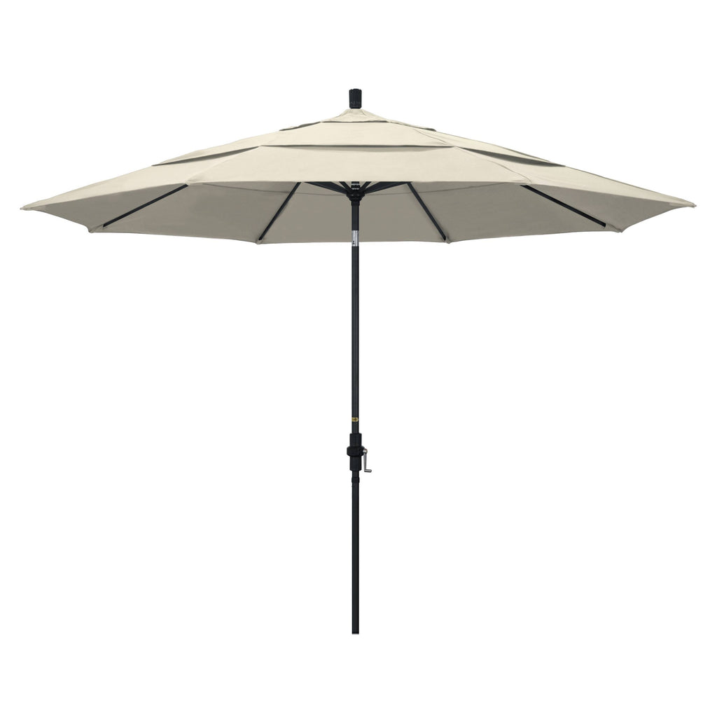 11' Aluminum Market Umbrella with Double Wind Vent Antique Beige V45851