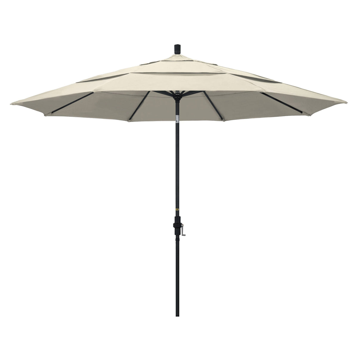 11' Aluminum Market Umbrella with Double Wind Vent Antique Beige V45851