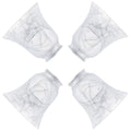 Set of 4 Clear & Frosted Glass Ceiling Fan Light Covers, 2-1/8" Fitter Size, 4-4/5" high x 5" Diameter O27701