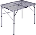 Silver Aluminum Portable Folding Grill Table D258475