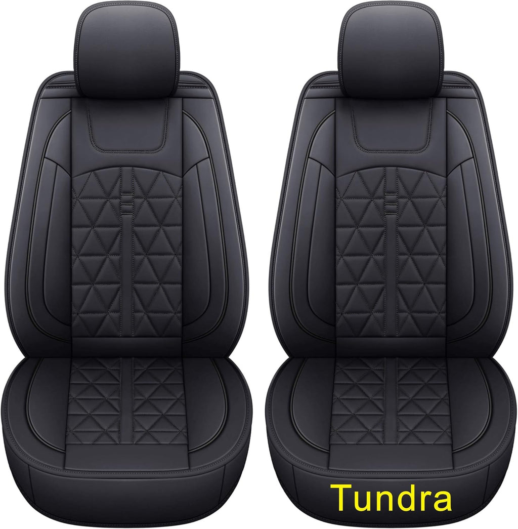 Black Rear Waterproof Faux Leather Seat Covers C936834
