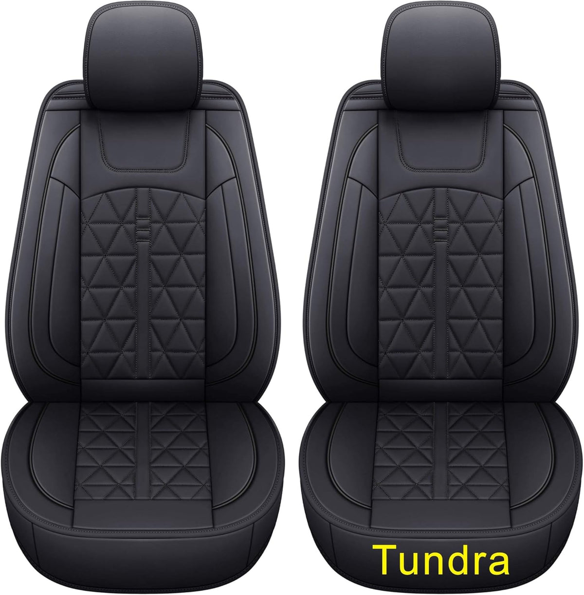 Black Rear Waterproof Faux Leather Seat Covers C936834