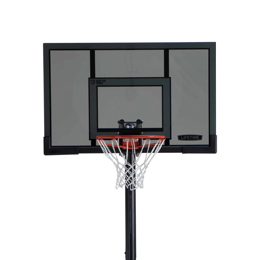 Adjustable Portable Basketball Hoop 52-inch Polycarbonate O721025