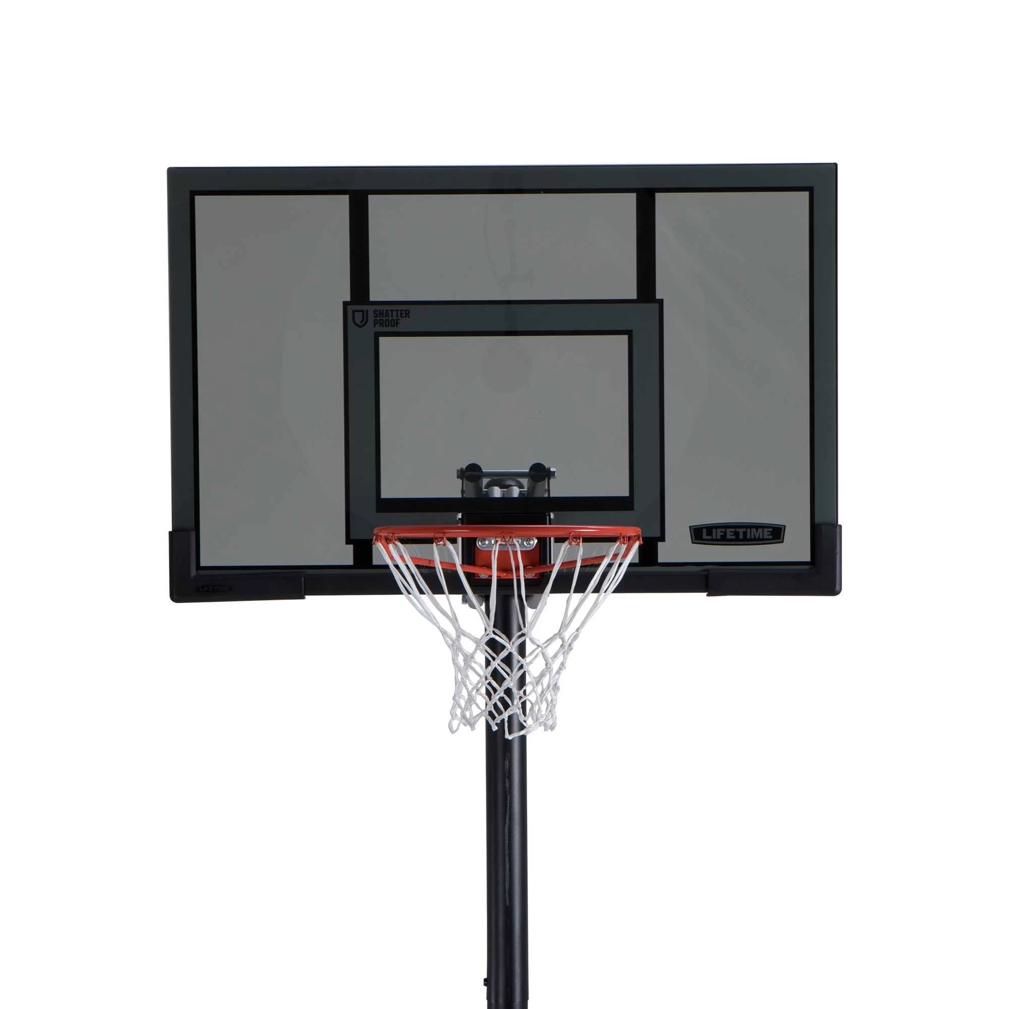Adjustable Portable Basketball Hoop 52-inch Polycarbonate O721025