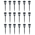 Solar Black Outdoor Integrated LED Landscape Path Light (18-Pack) W8917
