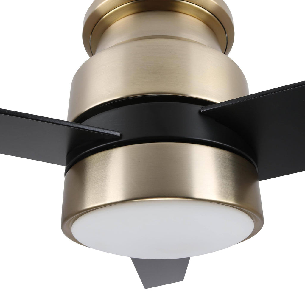 Gold LED Smart Ceiling Fan with Light Kit and Wall Control K971409