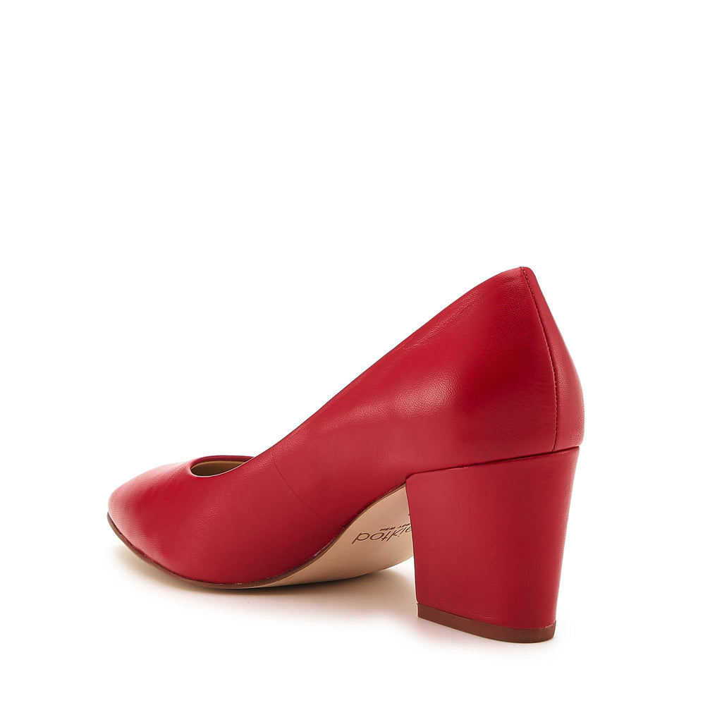 Tomato Leather Pump Q634