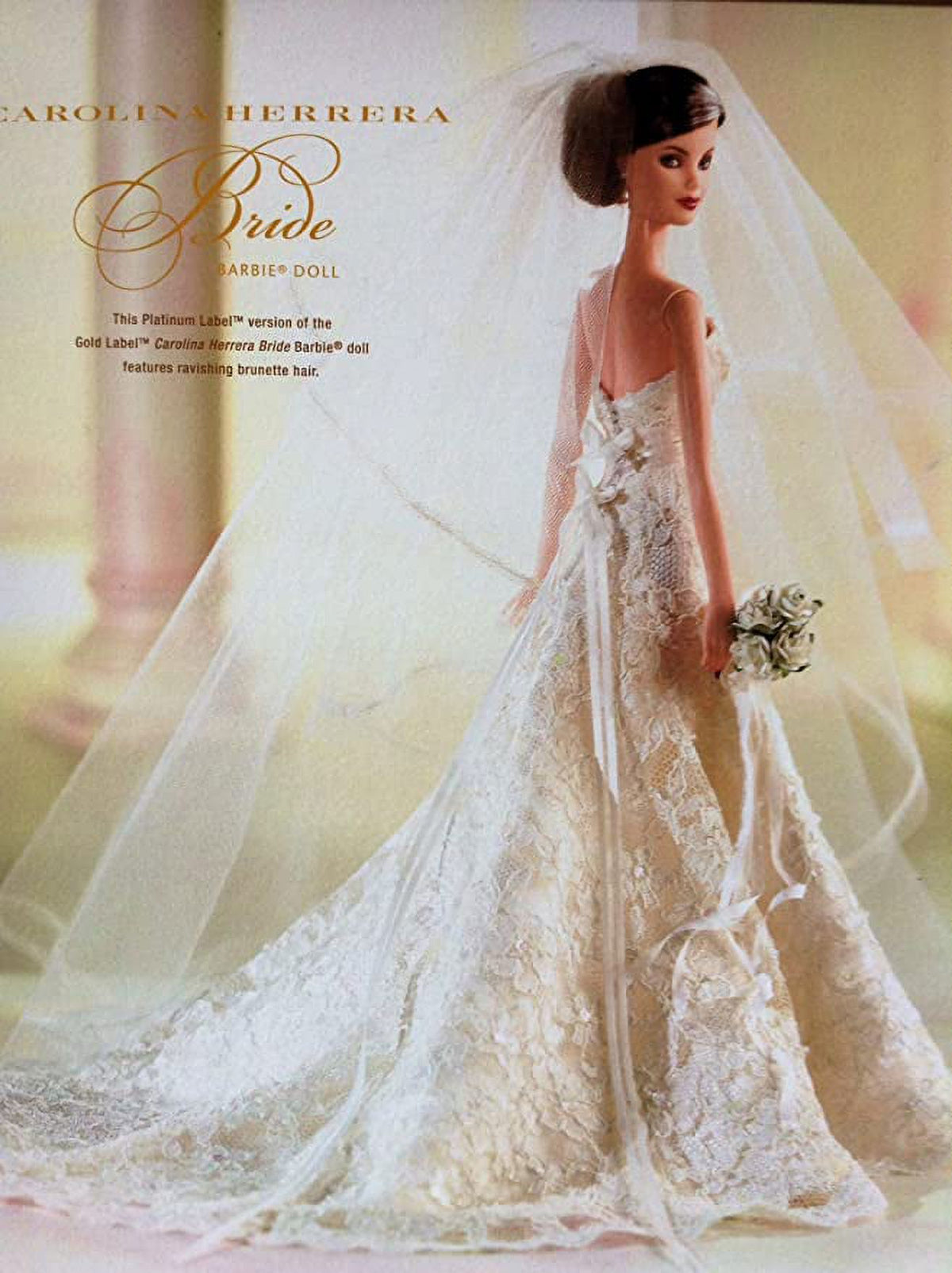 Bride Barbie Doll Brunette Platinum Label U3526