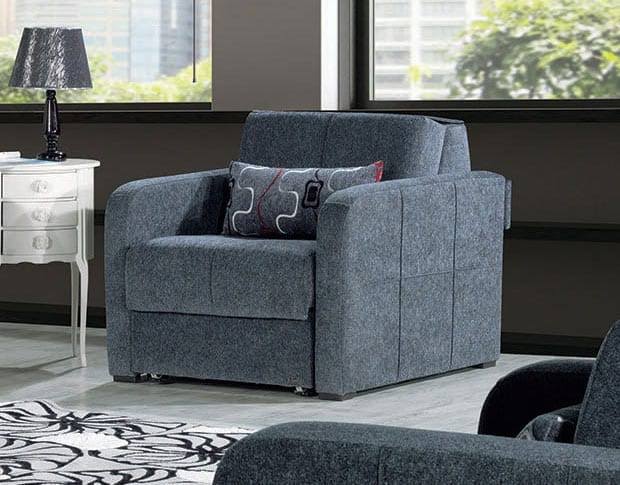 Gray Chenille Sleeper Chair A8430