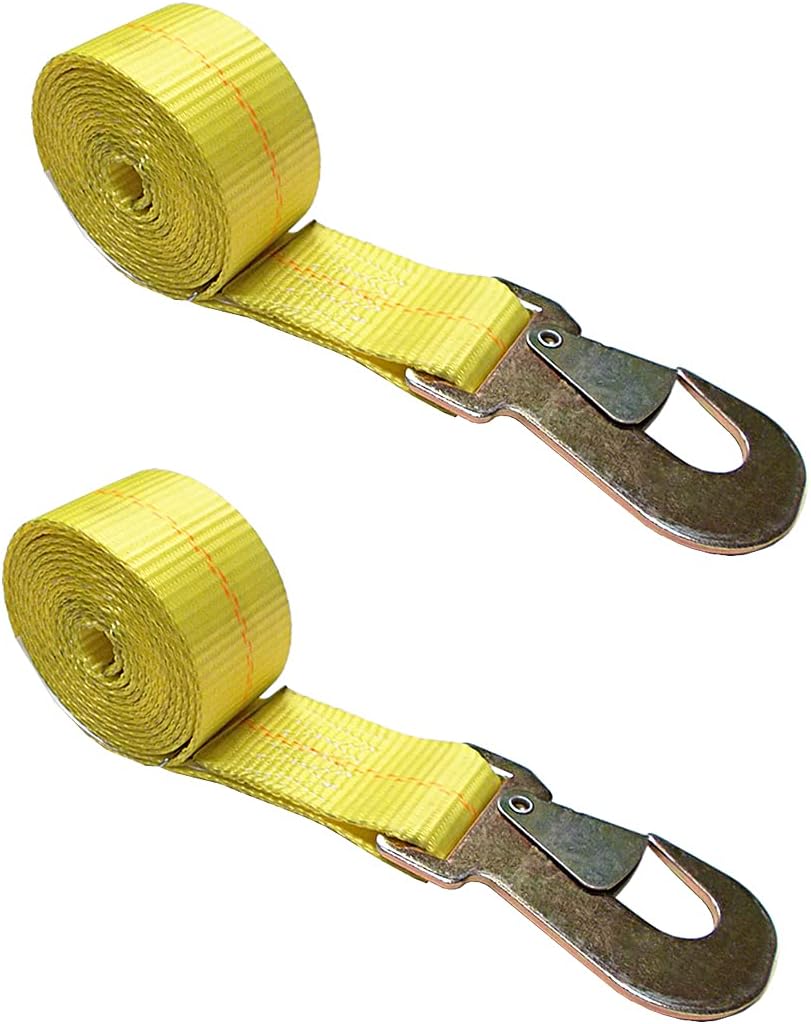 2” x 10 FT Heavy Duty Flat Hook Tie Down Strap (Pink, 10 - Pack) C79190