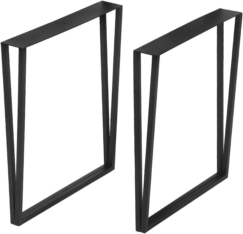 28” Height 18” Wide Black Metal Table Legs 2 PCS S973