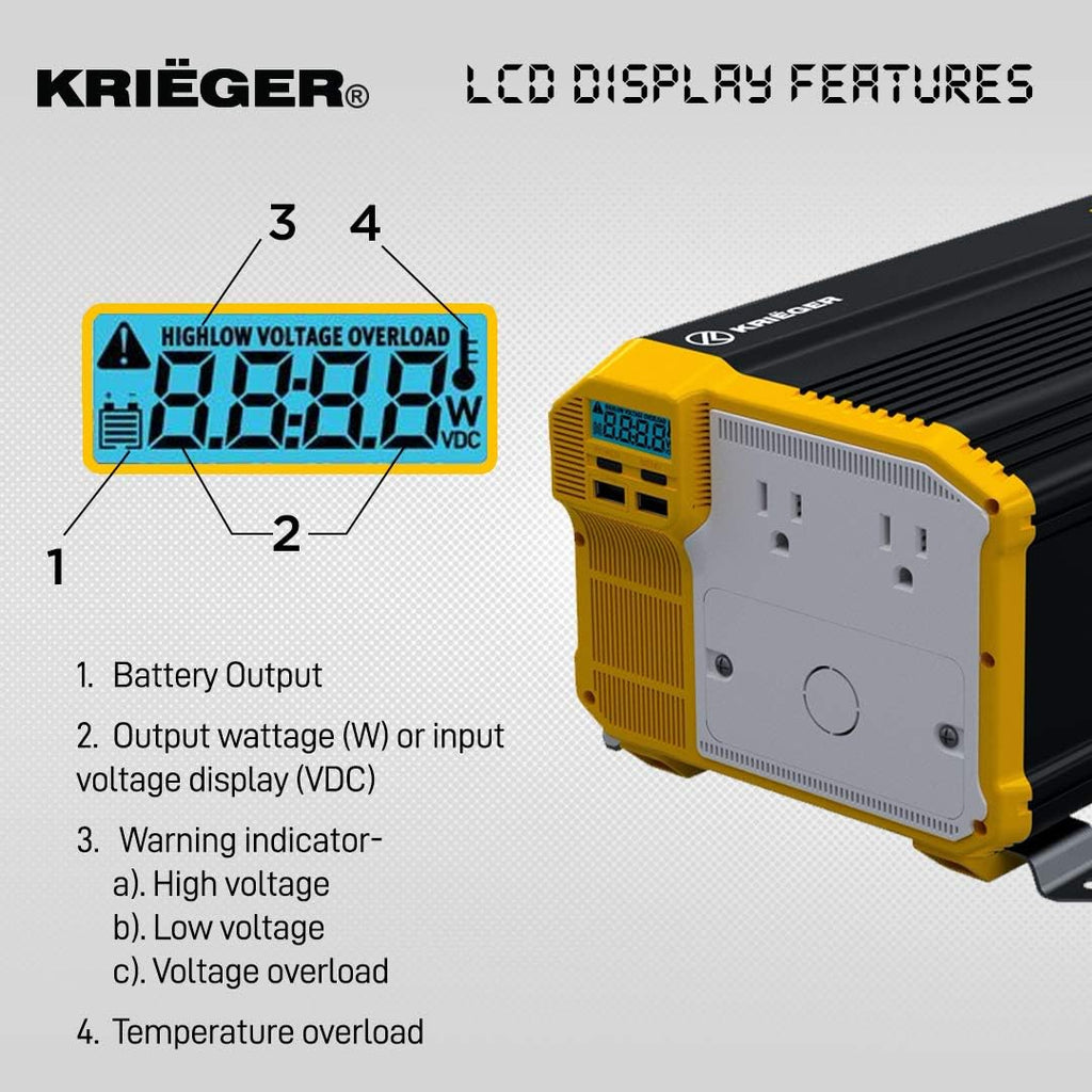 3000 Watts Power Inverter 12V to 110V Modified Sine Wave Car Inverter P577