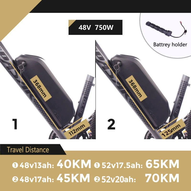 52V20AH Electric Bicycle Battery for Bafang Motor Y631115