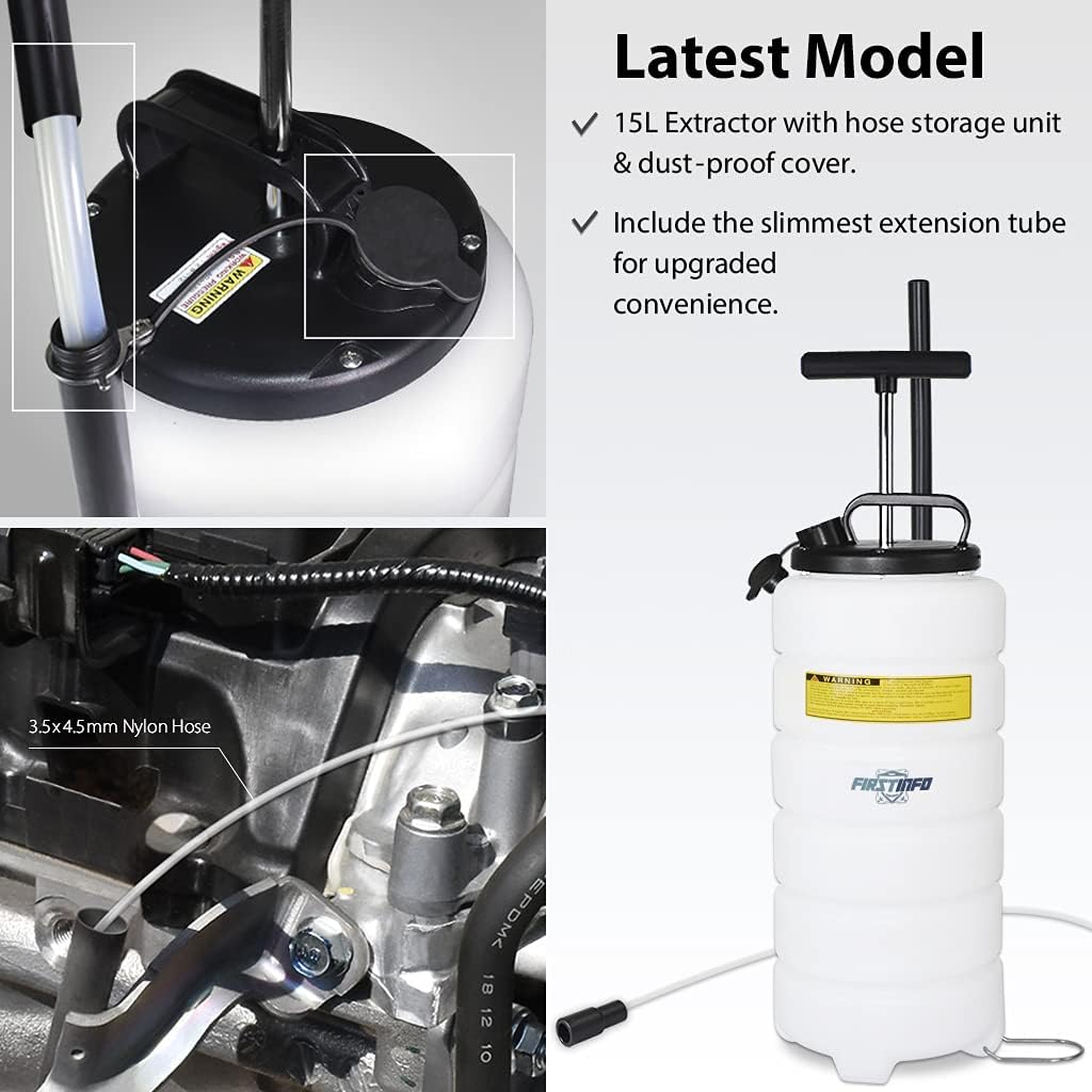 15 Liter Manual Oil Fluid Changer Vacuum Extractor Pump with Hose P70614
