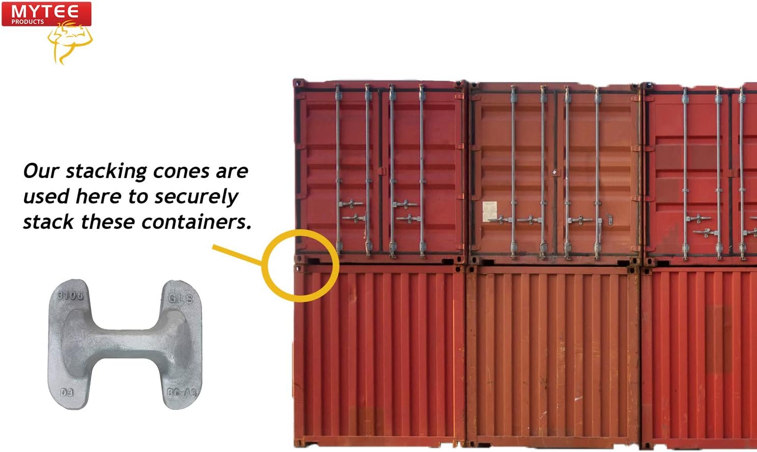8 Pack Forged Steel Shipping Container Stacking Cone R882388