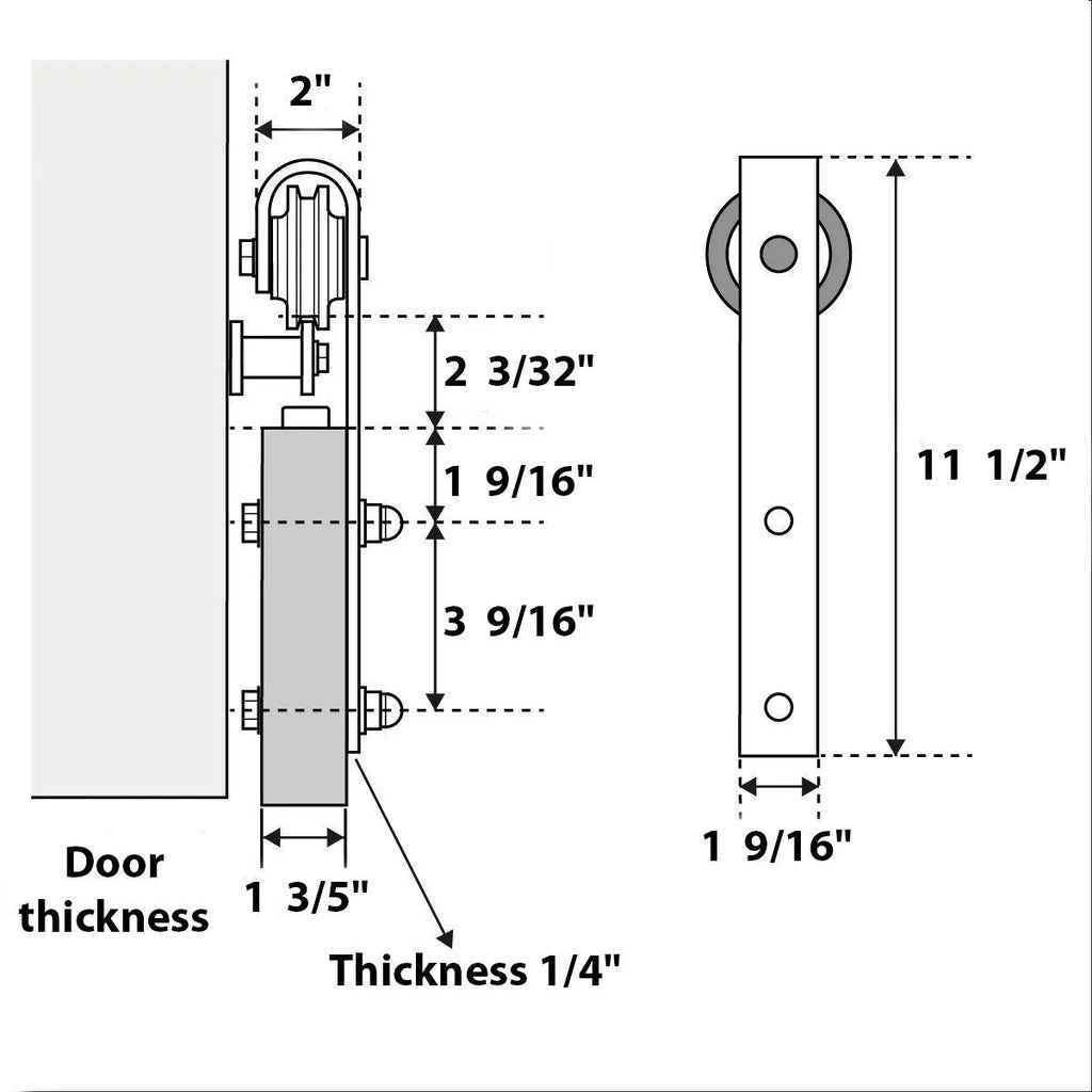 Double Barn Door 36 x 84 inches Solid Panel Interior Doors L678220