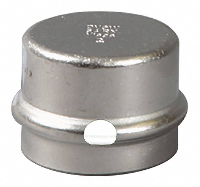 304 Stainless Steel Cap, Press Connection, 3/4 in Tube Size F47451