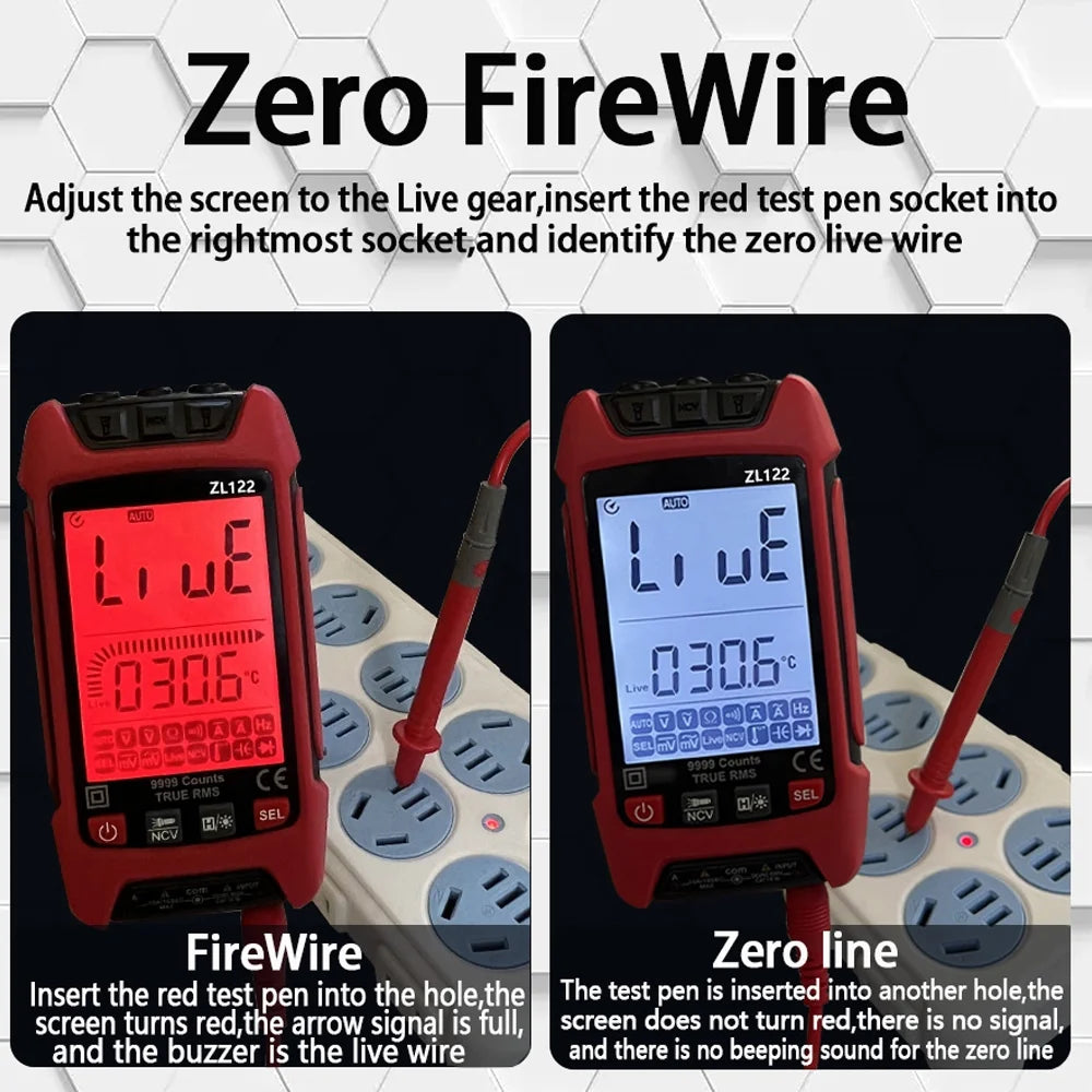 True RMS Digital Multimeter with LCD Backlight Display M786
