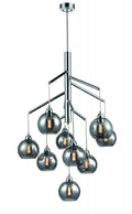 9 Light Foyer with Smoke Glass F545
