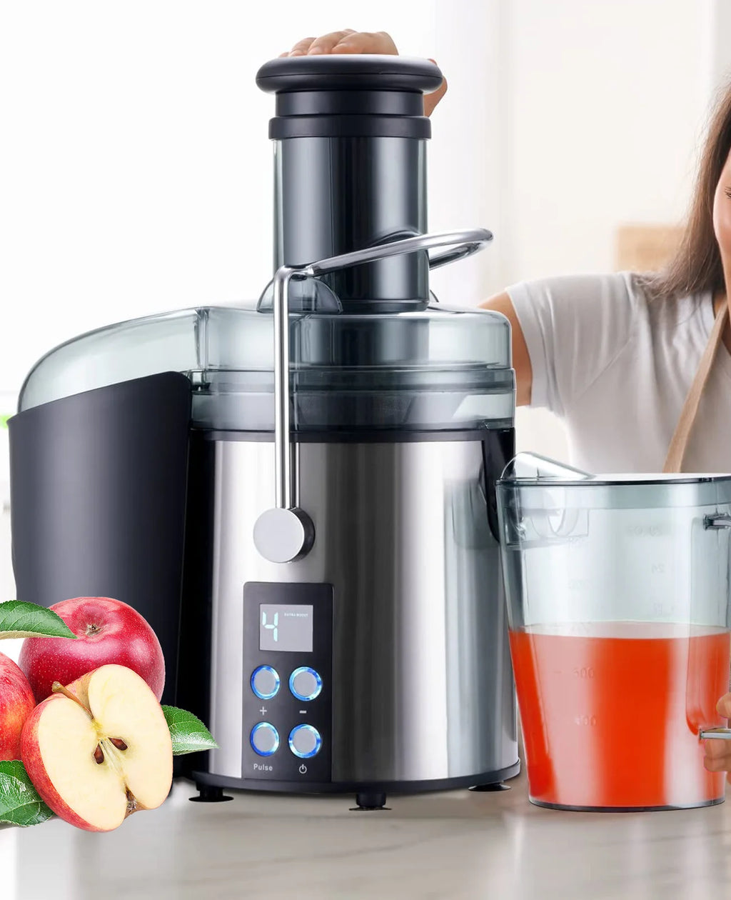 3" Feed Chute Centrifugal Juicer with Stainless Steel Filter J8267