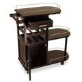 Espresso Beechwood Entertainment Cart D57324