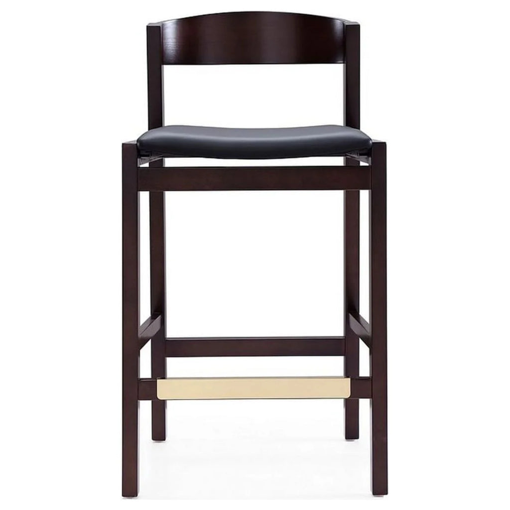 Black Faux Leather Counter Stool Q3925