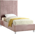 Pink Velvet Twin Bed A733