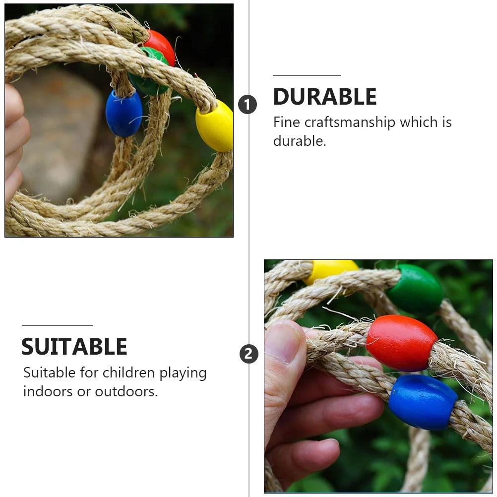 Natural Rope Throwing Toss Toys Wooden Playset Z193729