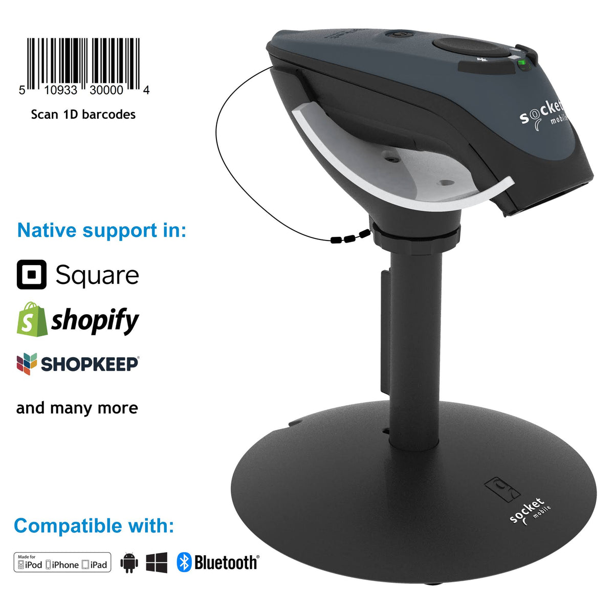Wireless 2D Imager Scanner with Lanyard T879463
