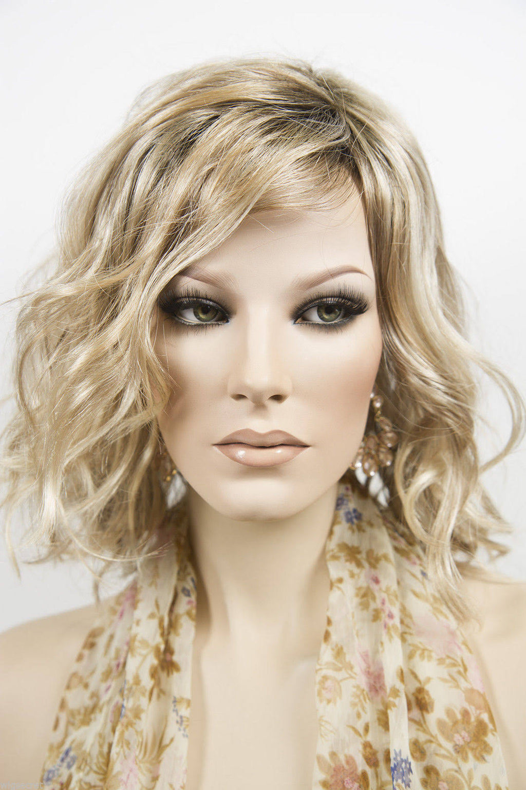 Light Butterscotch Light Ash Blonde Brunette Red Grey Wavy Lace Front Wig G477