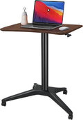 White Pneumatic Adjustable Height Desk, 26 18 Platform I459