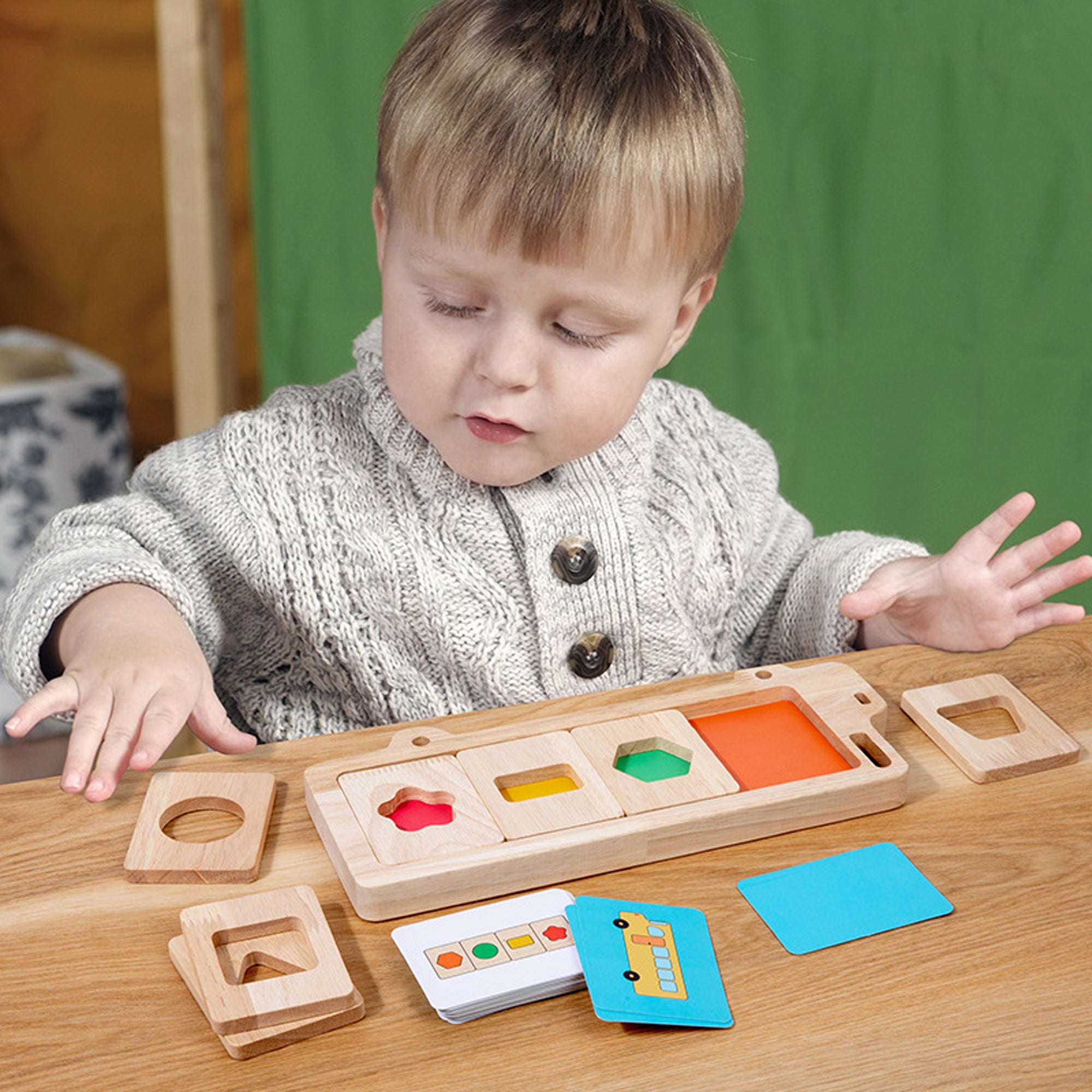 Montessori Color Shape Sorting Educational Toy for Toddlers N79646