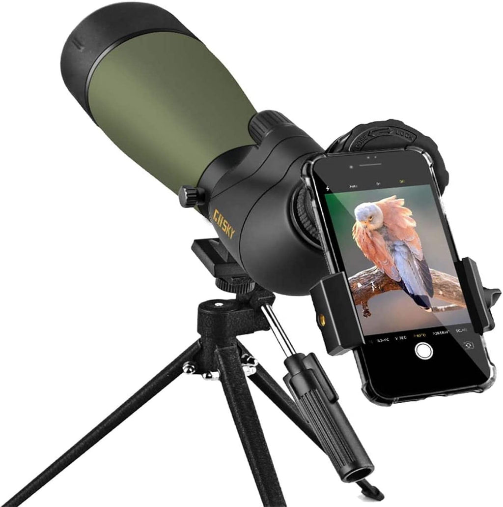 20-60x80 Waterproof Spotting Scope with Tripod and Carrying Bag Z3324