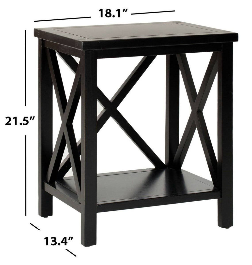 Oak Cross Back End Table K442
