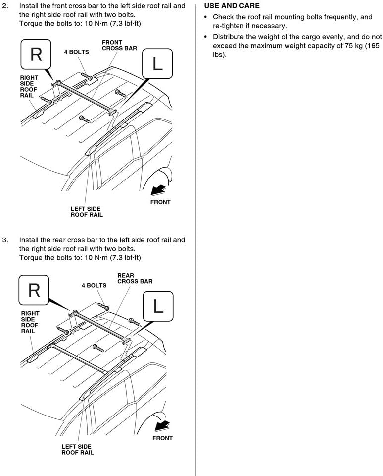 Roof Rack Cross Bar Cargo Carrier L737