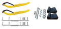 Yellow XT Snowmobile Skis with 4.5" Shaper Bars Complete Kit M159