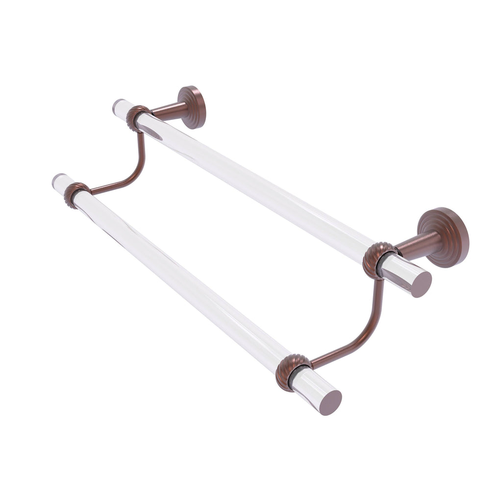 30 in. Double Towel Bar with Twisted Accents Satin Brass H882247