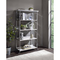 White Printed Faux Marble Bookcase B940419