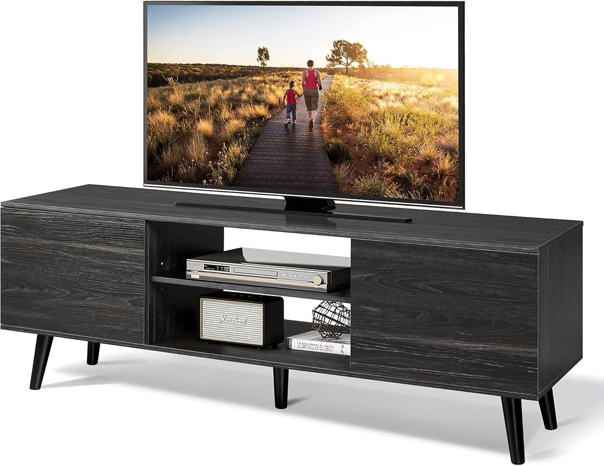 Rustic Brown TV Stand with Storage Cabinet E584578