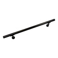 Satin Black Aluminum Handrail Section with Mounts S588