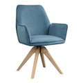 Velvet Blue Swivel Accent Chair Y554262