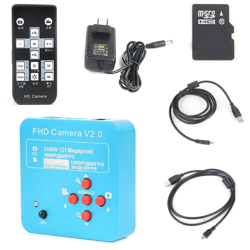 FHD 1080p 60fps 2K HDMI USB Digital Industry Video Microscope Camera Set System 180X 300x C Mount Lens S499875