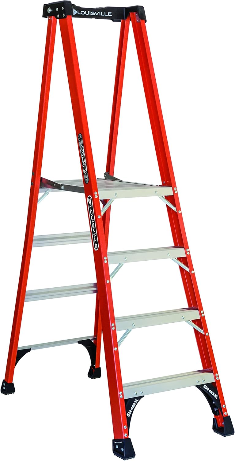 Fiberglass Platform Ladder, 4-Feet, 375-Pound Load Capacity M330