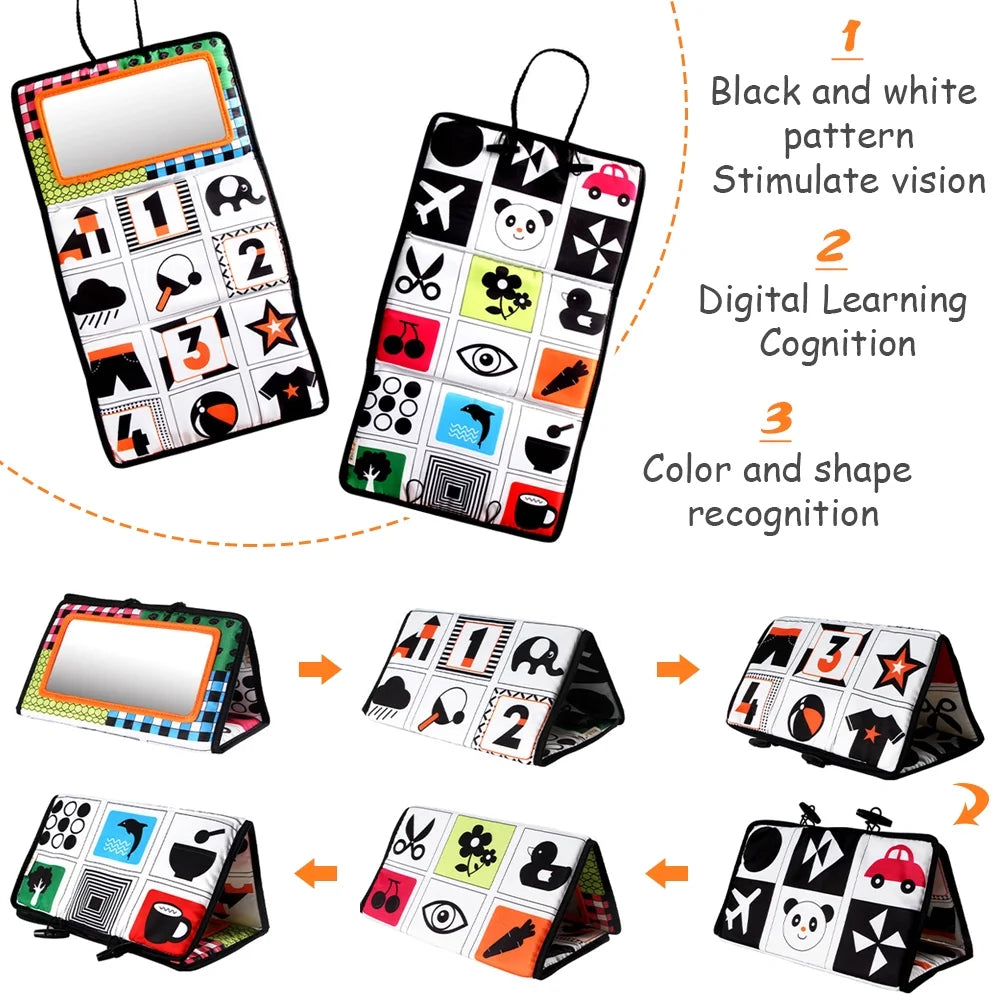 Black and White Tummy Time Floor Mirror F555